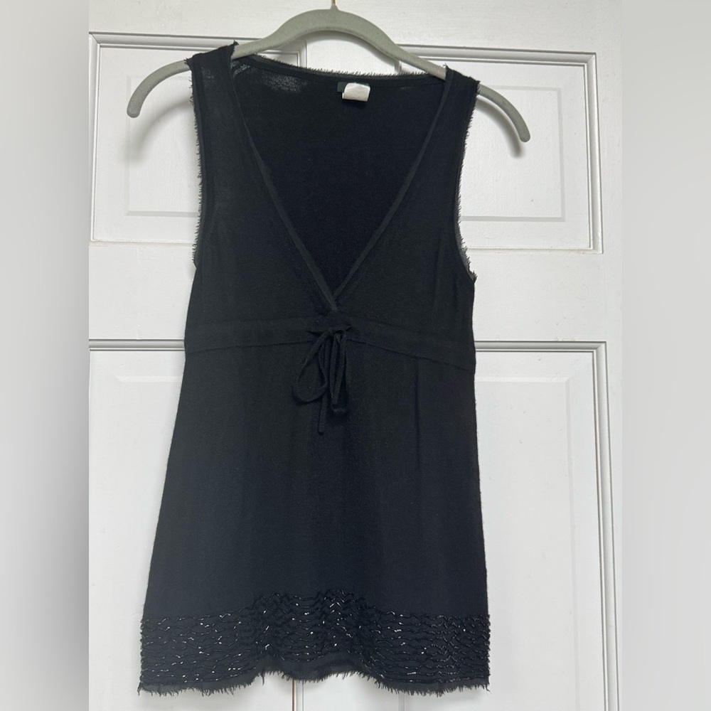J. Crew Black Wool Blend Sweater Tank